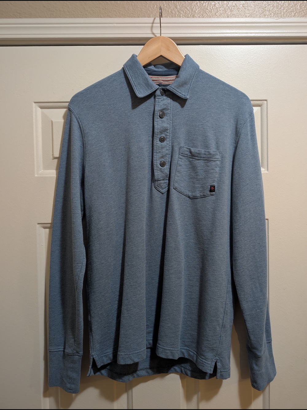 Relwen Light Blue Mariner Long Sleeve Polo